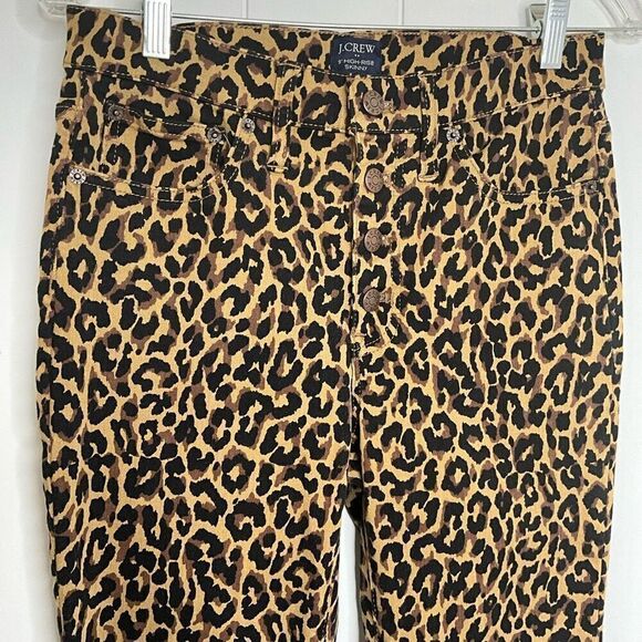 Reimagined by J Crew Womens Size 27 High Rise Skinny Jeans Animal Print Stretch - Picture 2 of 9